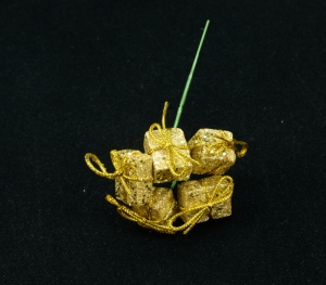 Gold Mini Gift Box Pick x 5 (lot of 12 Picks) SALE ITEM